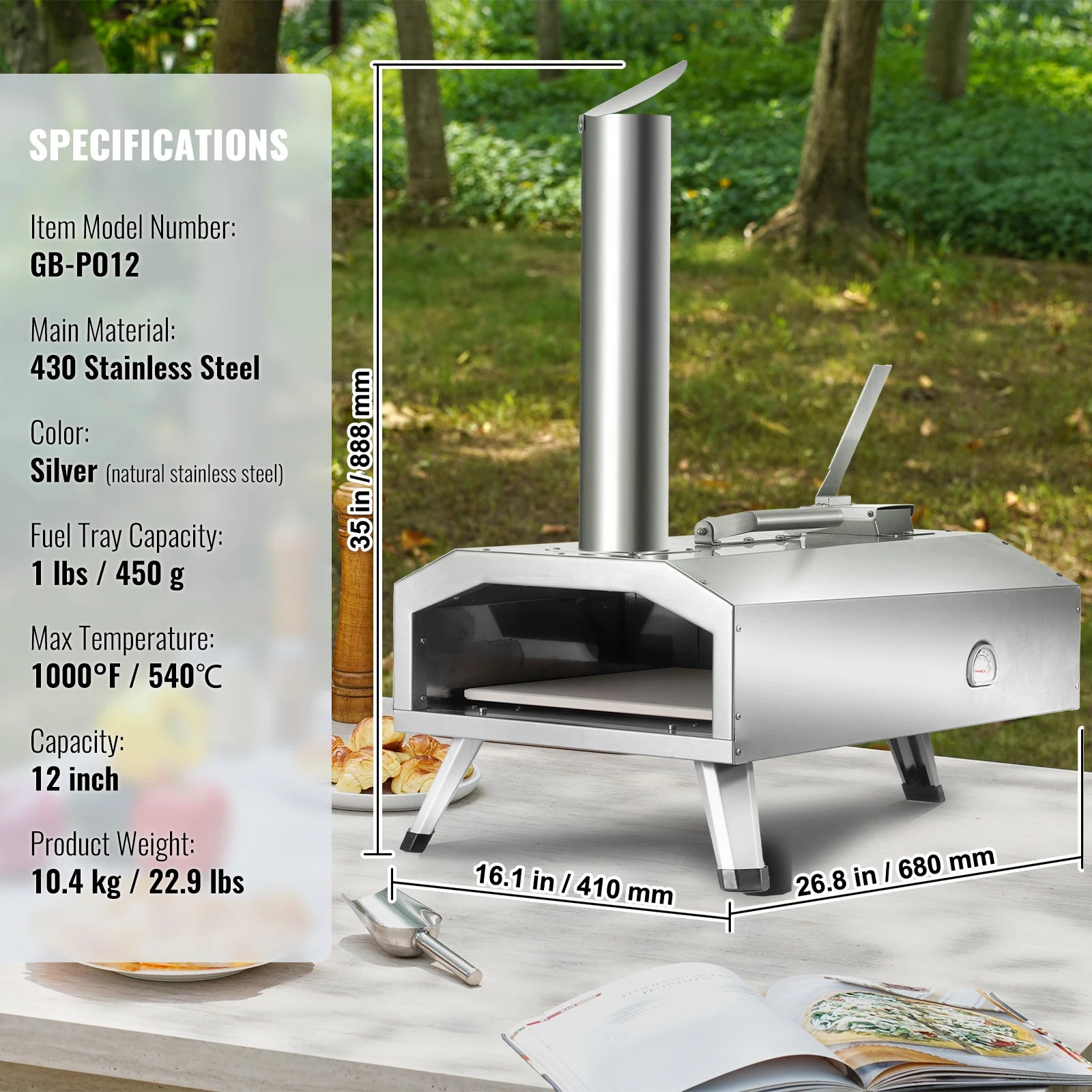 Trailstone Pro Portable Pizza Oven