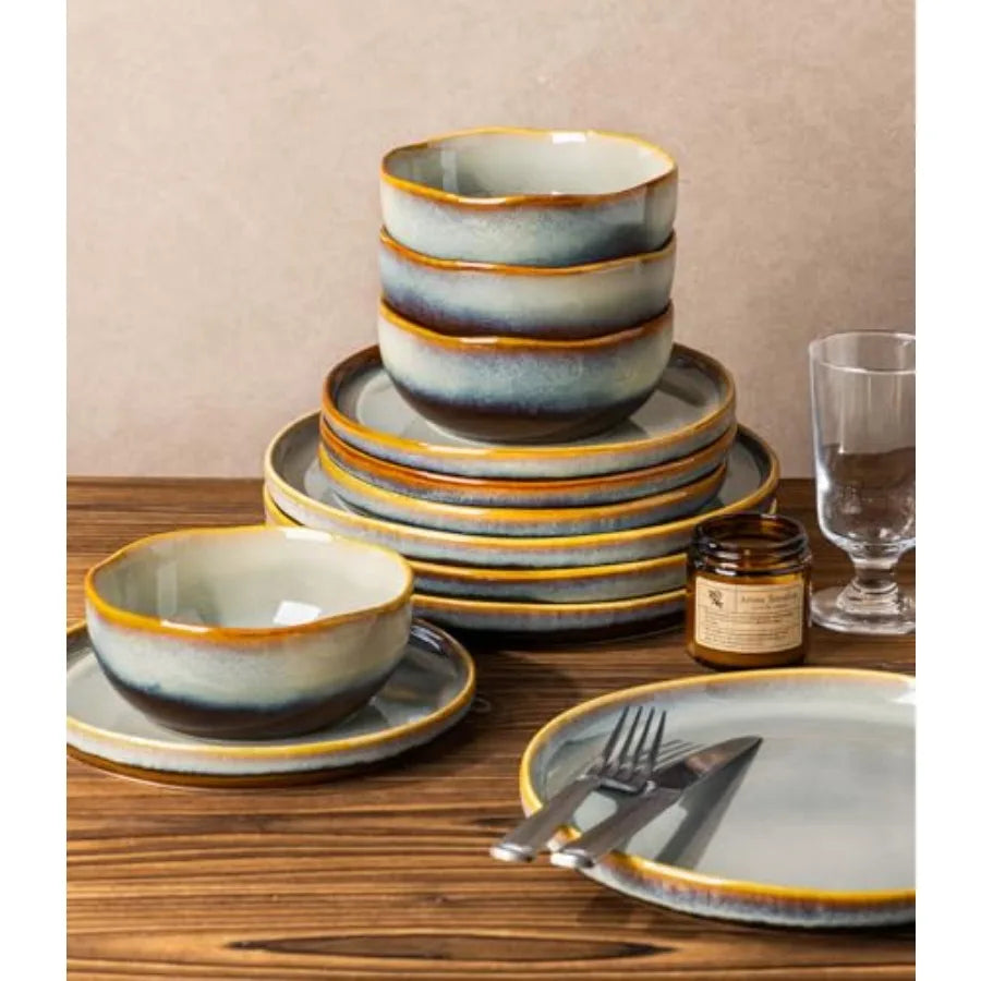 Haven Stone Reactive Glaze Dinnerware Set