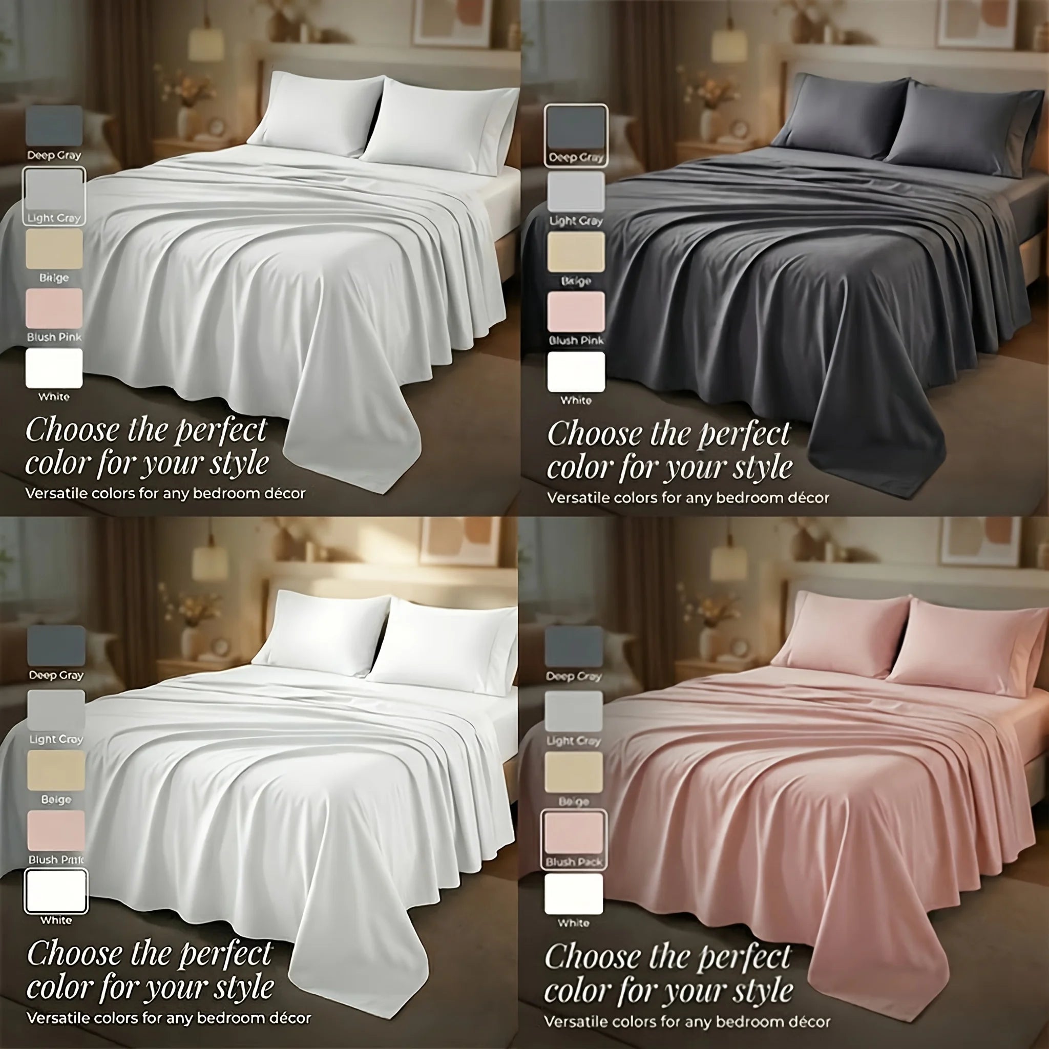 Haven Ridge Rest Bamboo Microfiber Sheet Set – 3 Piece