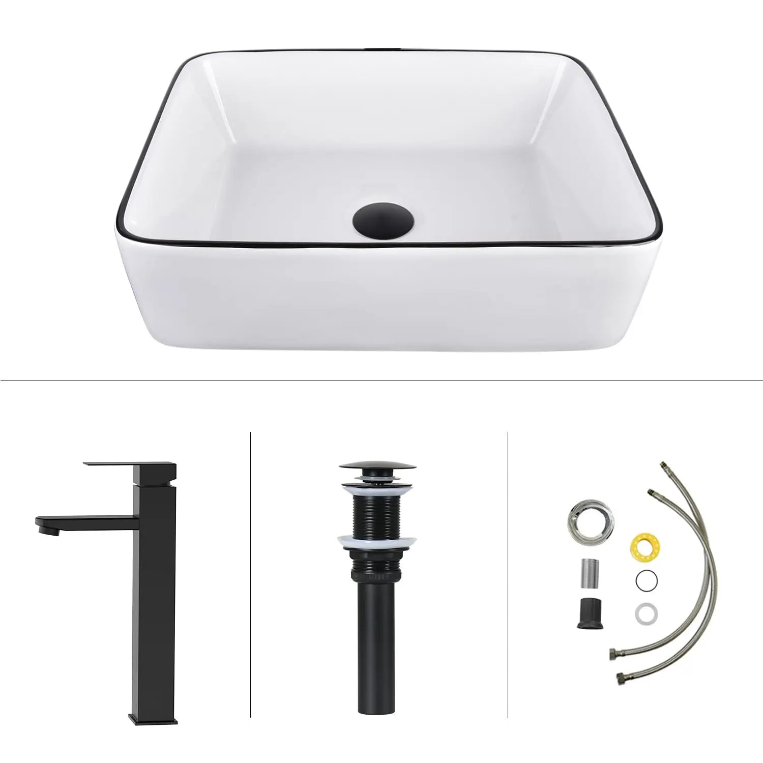 Aspen Grove 36" Bathroom Vanity with Ceramic Sink & Faucet Set