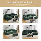 Cloudcrest U-Shaped Modular Sectional Sofa with Ottoman