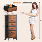 HavenNest Slim 6-Drawer Fabric Storage Dresser
