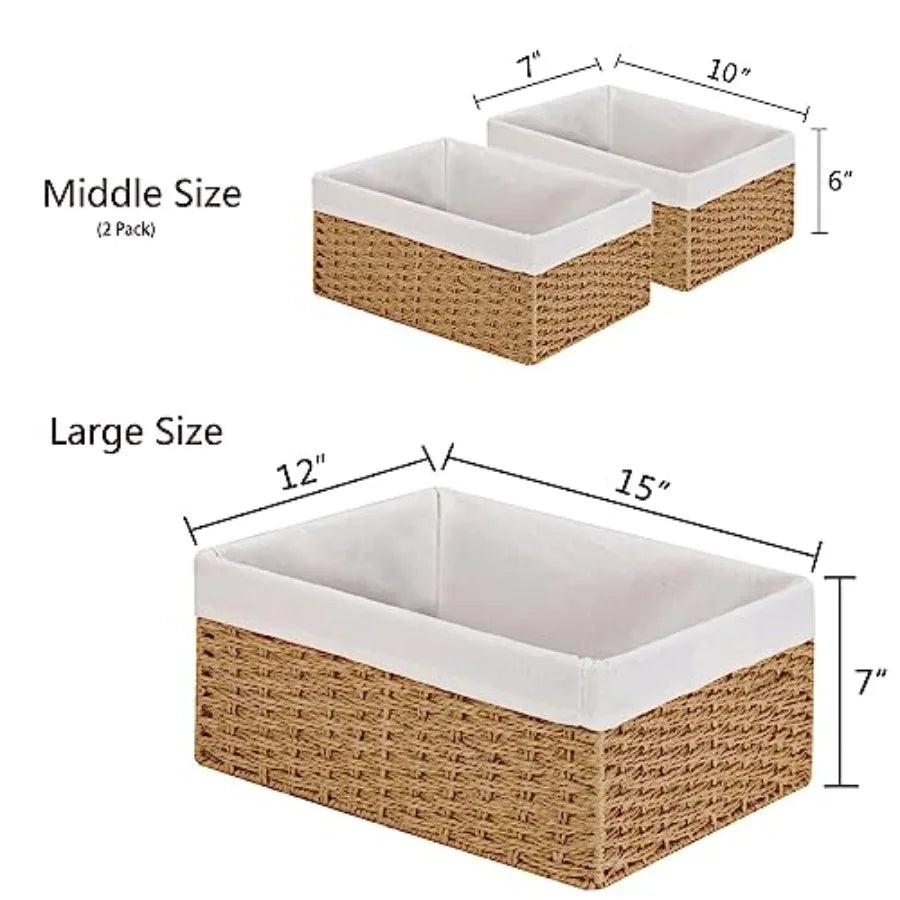 Willow Haven Woven Storage Basket Collection – Set of 3