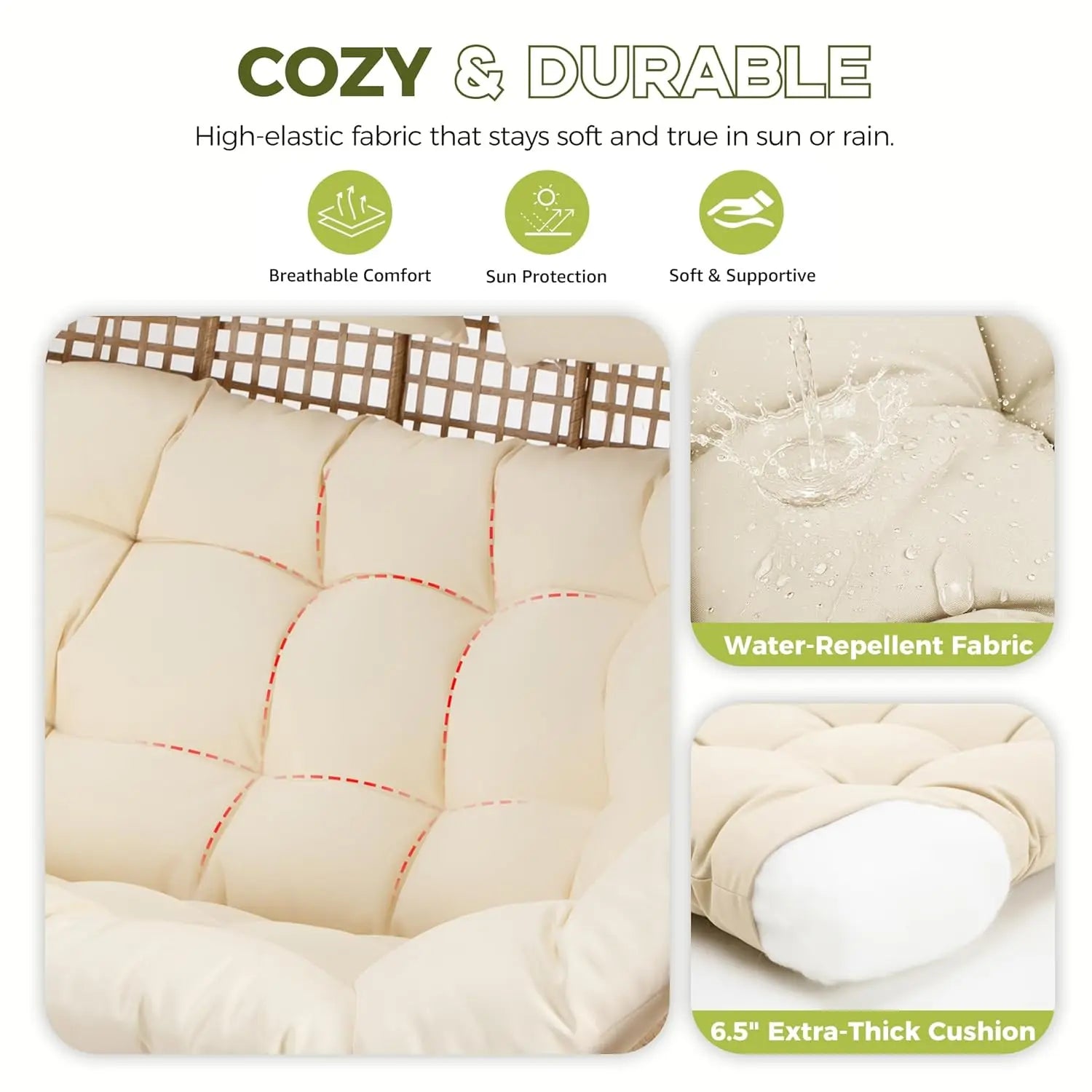 Savannah Double Egg Loveseat Patio Chair
