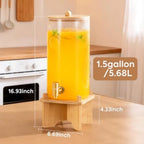 Haven Ridge Entertain 1.5-Gallon Glass Beverage Dispenser Set – 2 Piece