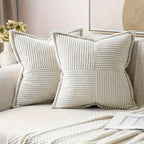 Willow Ridge Corduroy Striped Pillow Cover Set – 2 Piece