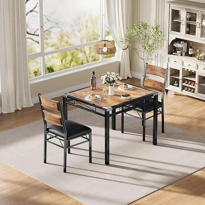 Dining Table & Upholstered Chair Set