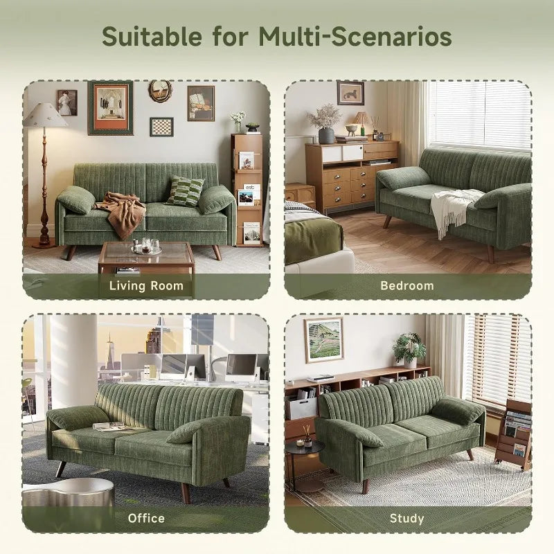 Willowhaven Deep Seat Chenille Loveseat Sofa