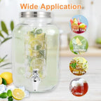 Haven Ridge Entertain Glass Beverage Dispenser Set with Fruit Infuser