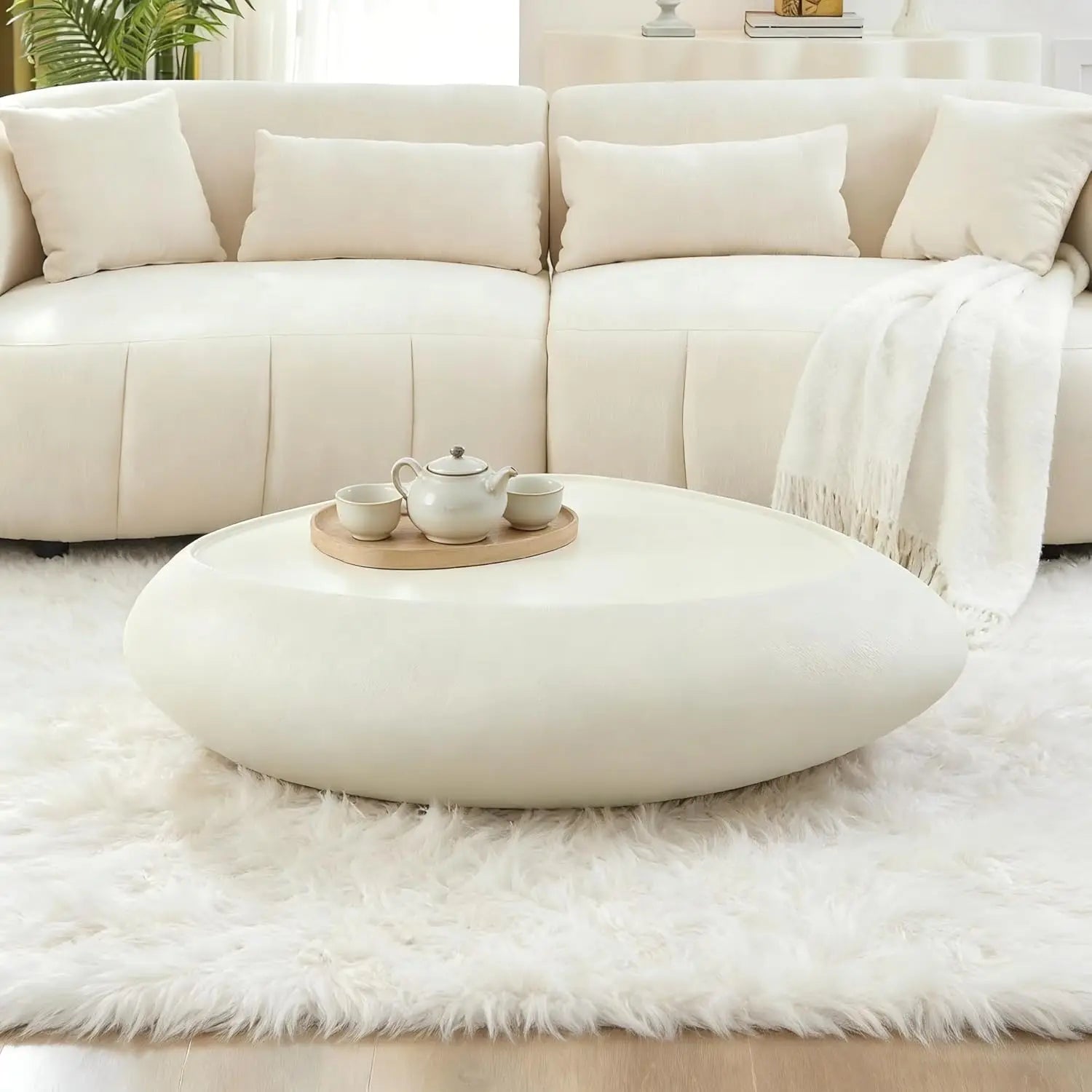 Sculpted Oval Coffee Table