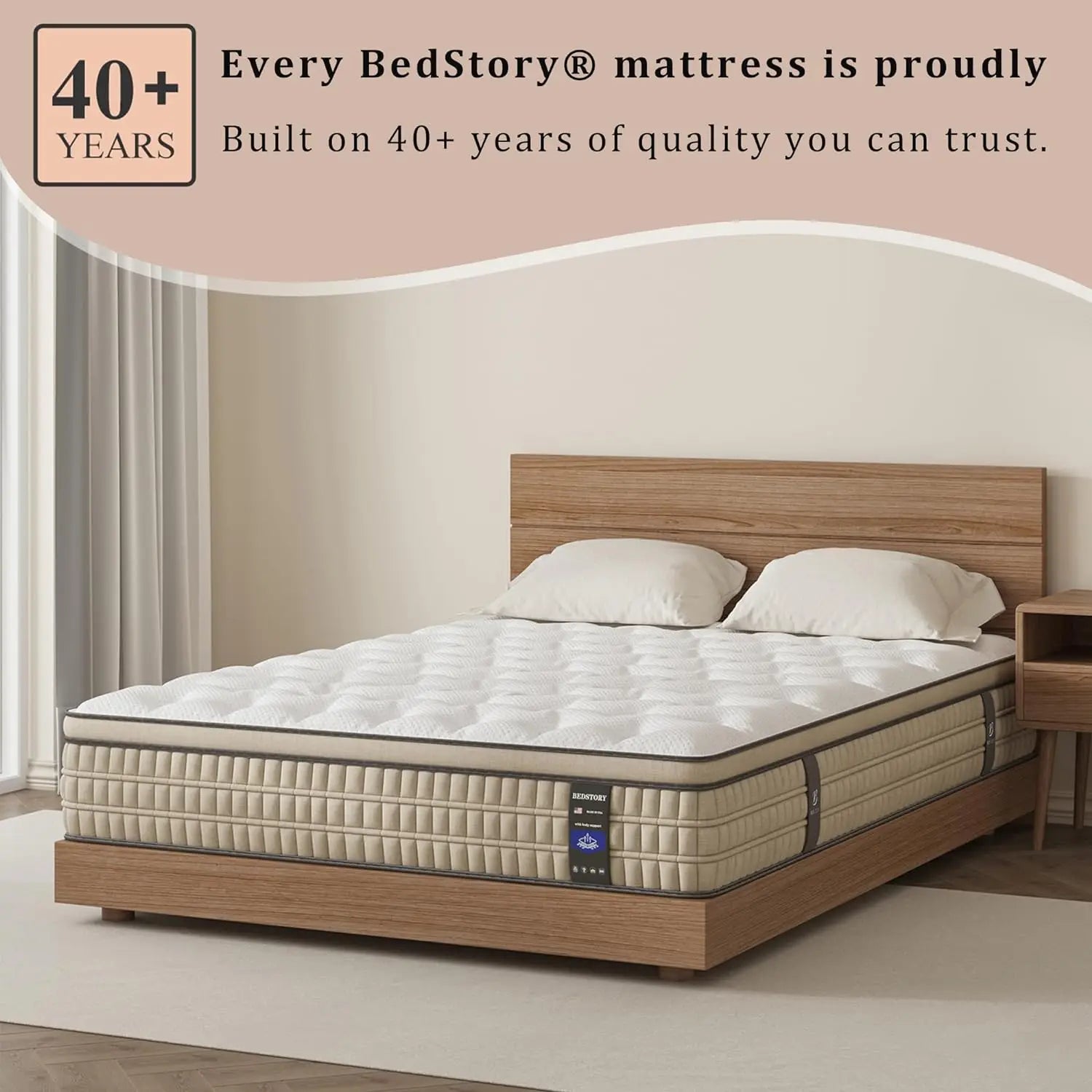 BedStory Elite 12-Inch Hybrid Gel Memory Foam Mattress