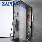 Shower Panel Tower with Digital Display, Rainfall, Mist & Body Jets