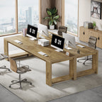 Haven Ridge Collaborative Workspace Desk – 86.6 Inch Double Workstation