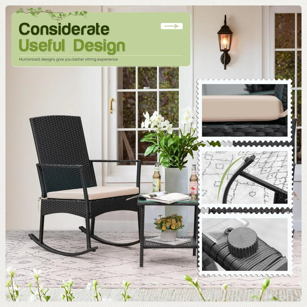 Harbor Ridge Outdoor Rocking Chair Set