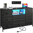 Haven Ridge LED Media Dresser with Charging Station – Fits TVs up to 55 Inches