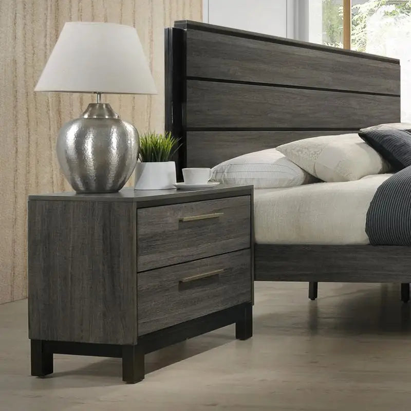 Antique Grey King 4-Piece Bedroom Furniture Set