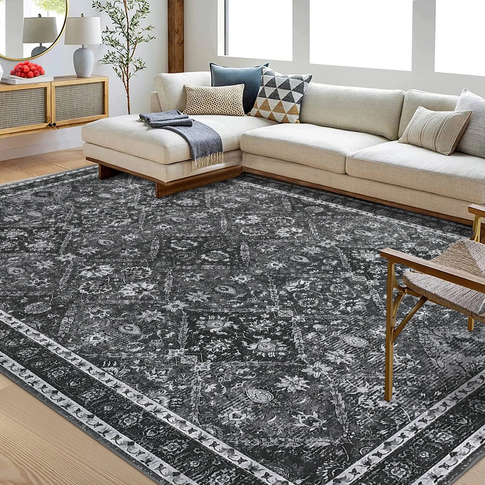 Haven Ridge Moroccan Trellis Washable Area Rug