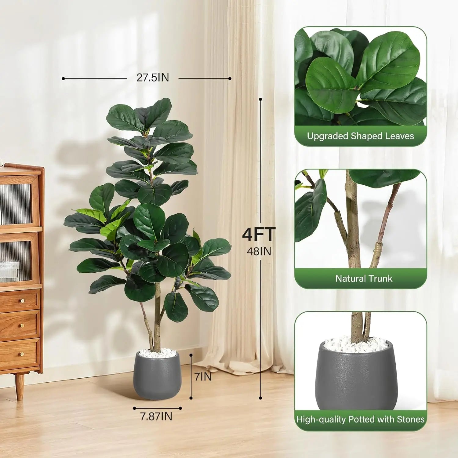 Willow Estate Artificial Fiddle Leaf Fig Tree