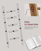 Haven Ridge Willow 5-Tier Farmhouse Blanket Ladder Shelf