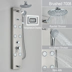 Cascade Spa Luxury Shower Panel System with LED Temperature Display