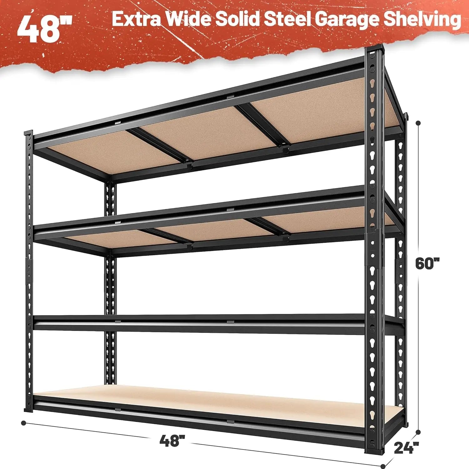 Haven Ridge Pro Heavy-Duty Storage Shelving – 4 Tier