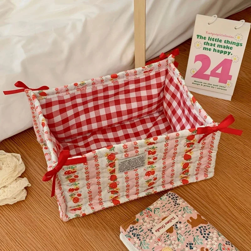 Kawaii Cottagecore Fabric Storage Box