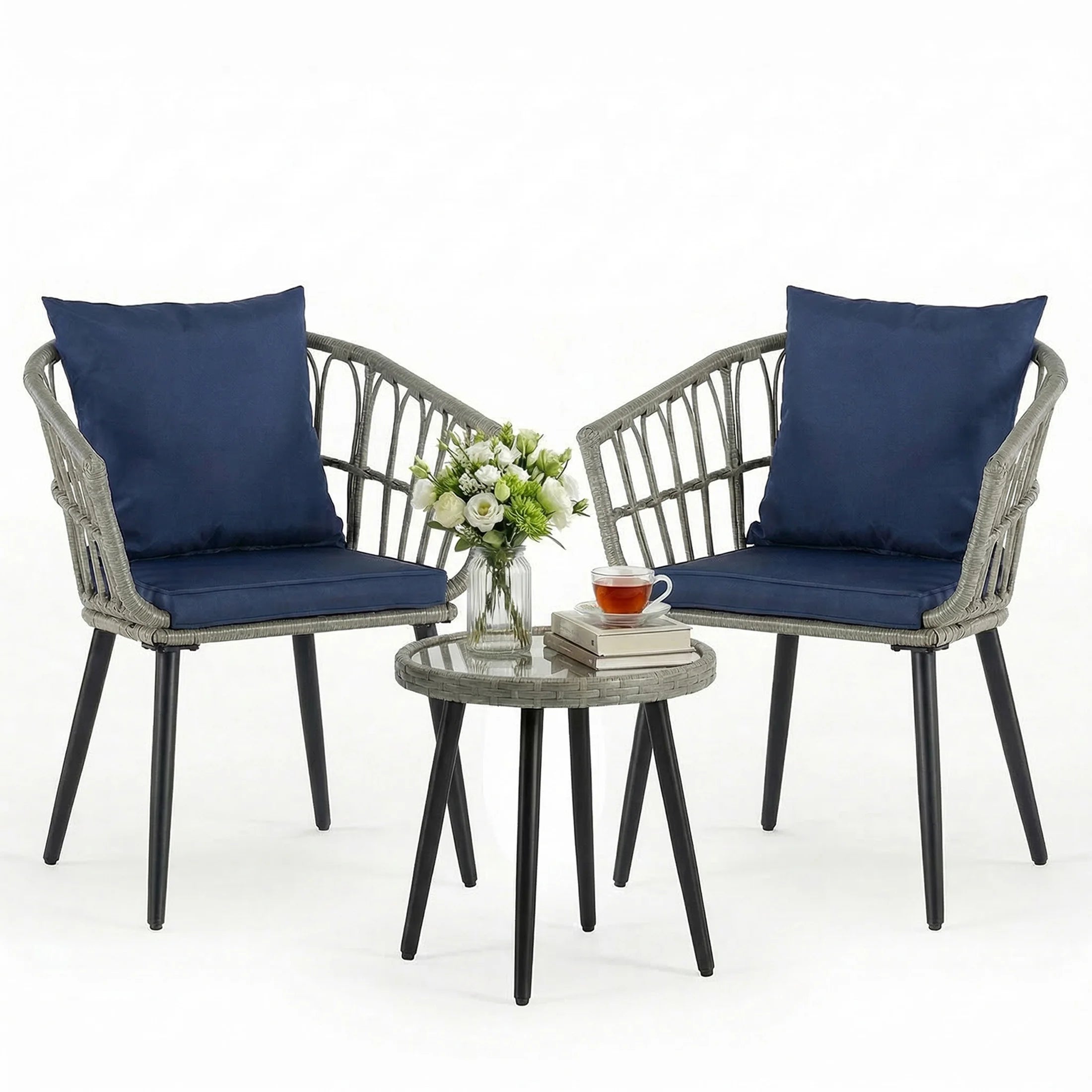 Harbor Breeze 3-Piece Wicker Bistro Patio Set