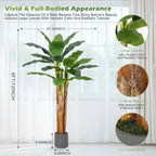 Tropical Haven Faux Banana Tree with Grey Planter – 5FT, 6FT & 7FT
