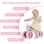 4-Wheel Toddler Balance Bike