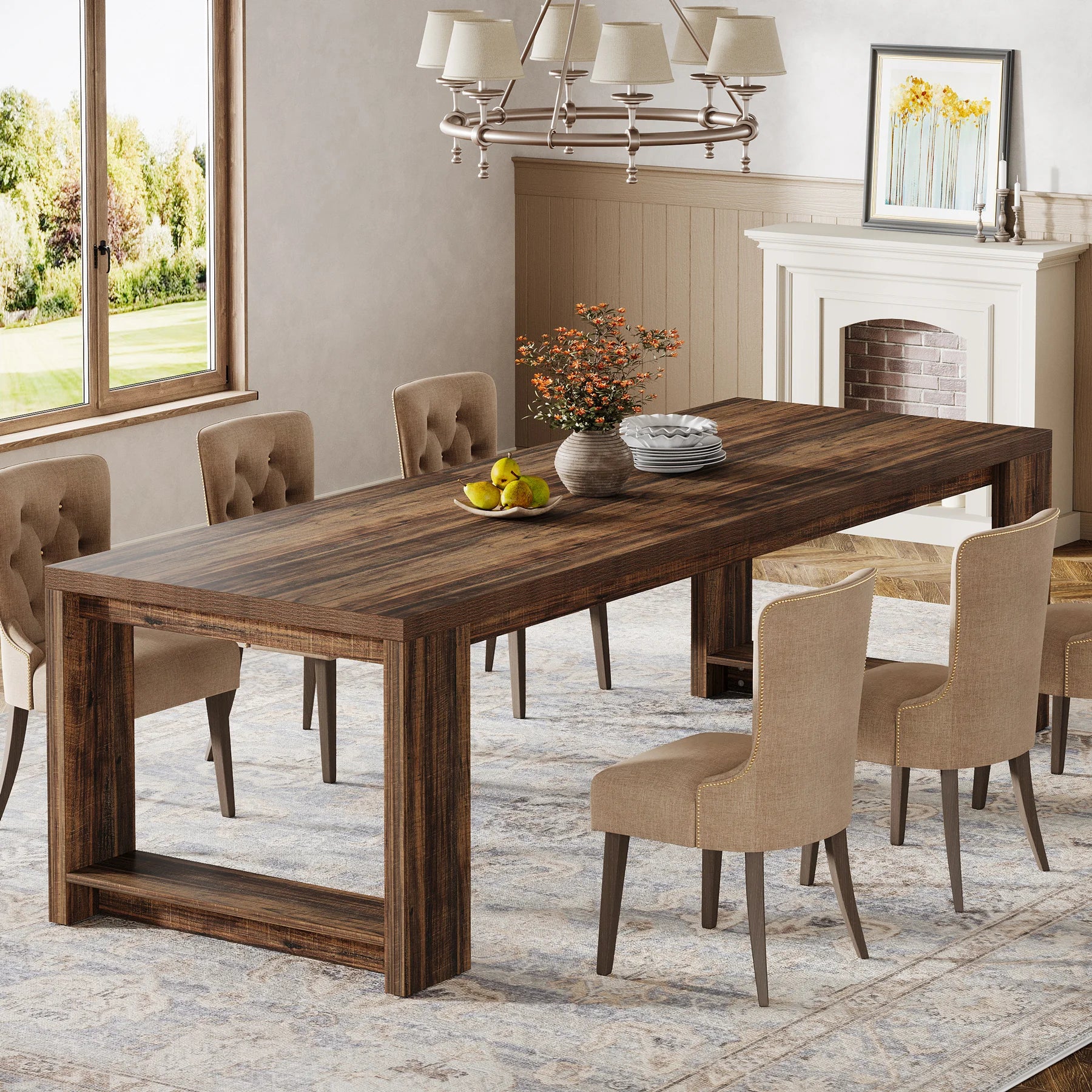 Heritage Grand Farmhouse Dining Table – Seats 6 to 8