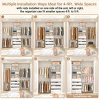 Expandable Walk-In Closet System with 4 Drawers