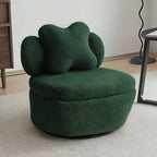 Cozy Curve Swivel Accent Chair with Hidden Storage