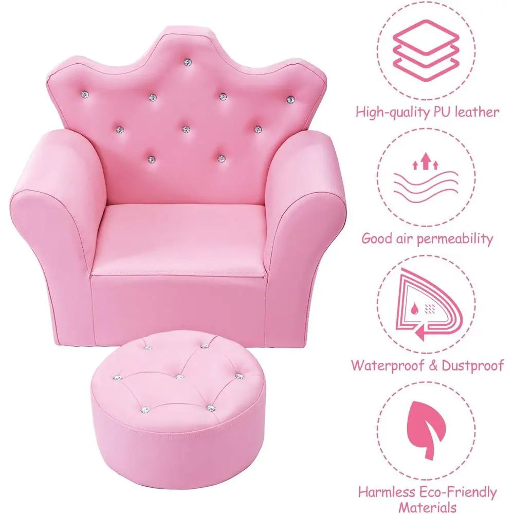 Princess Chair & Ottoman Set