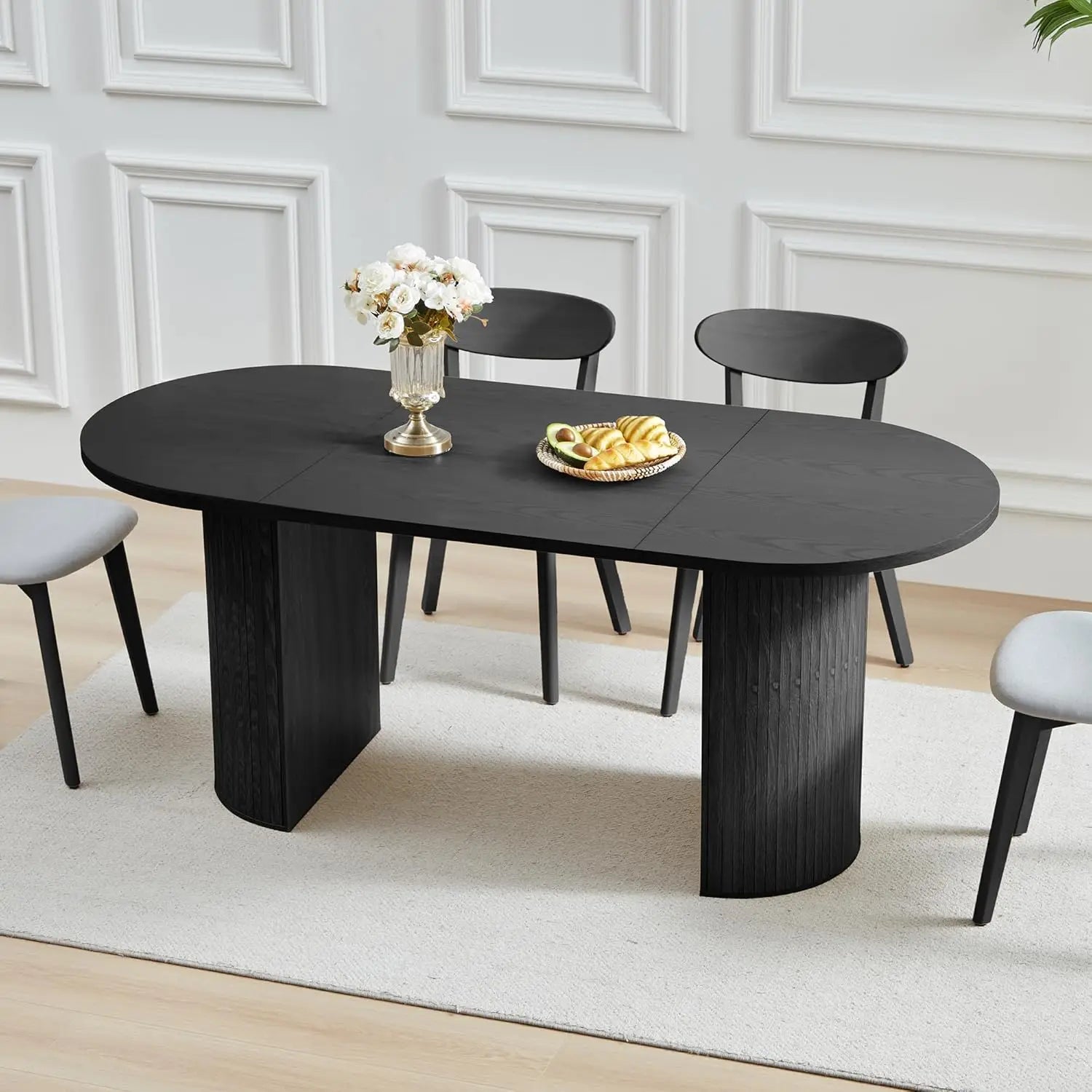 Heritage Ridge Oval Farmhouse Dining Table – 70.8 Inch