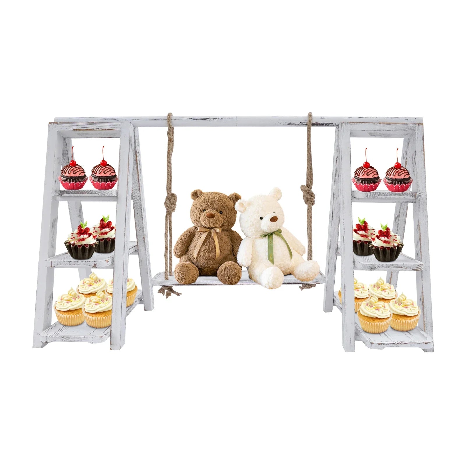 Willow Market 3-Tier Foldable Farmhouse Serving Stand