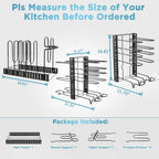 8-Tier Adjustable Pots & Pans Organizer Rack