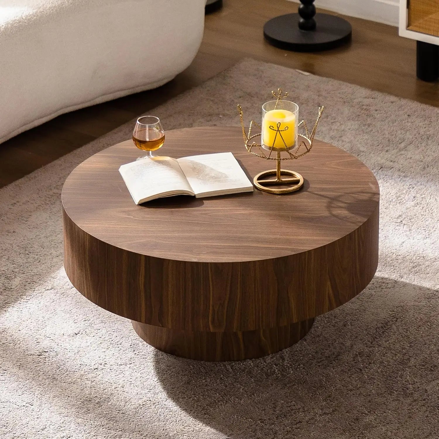 Sculpted Oval Coffee Table