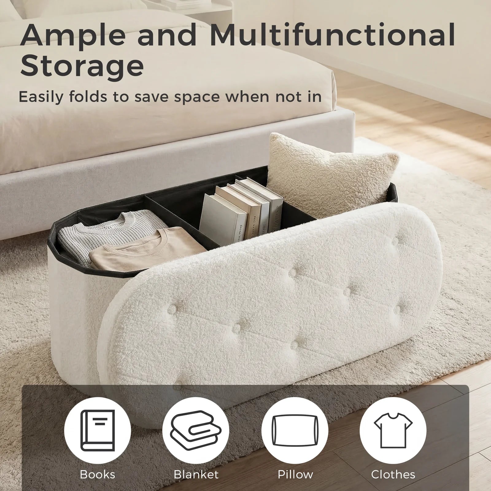 Havenridge Teddy Storage Ottoman Bench