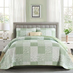 Haven Meadow Boho Floral Quilt Set – 3 Piece