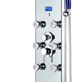 Aluminum Shower Panel Tower with Rainfall Head & 8 Massage Jets