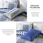 Haven Meadow Boho Floral Quilt Set – 3 Piece