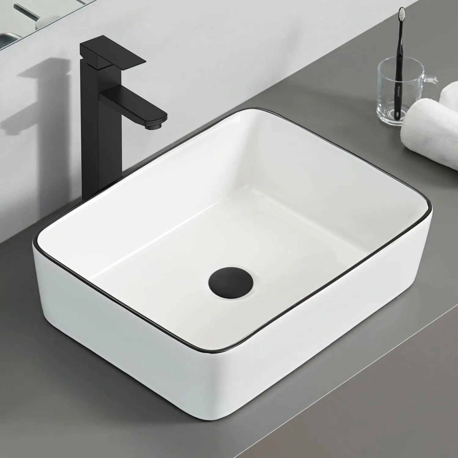 Aspen Grove 36" Bathroom Vanity with Ceramic Sink & Faucet Set