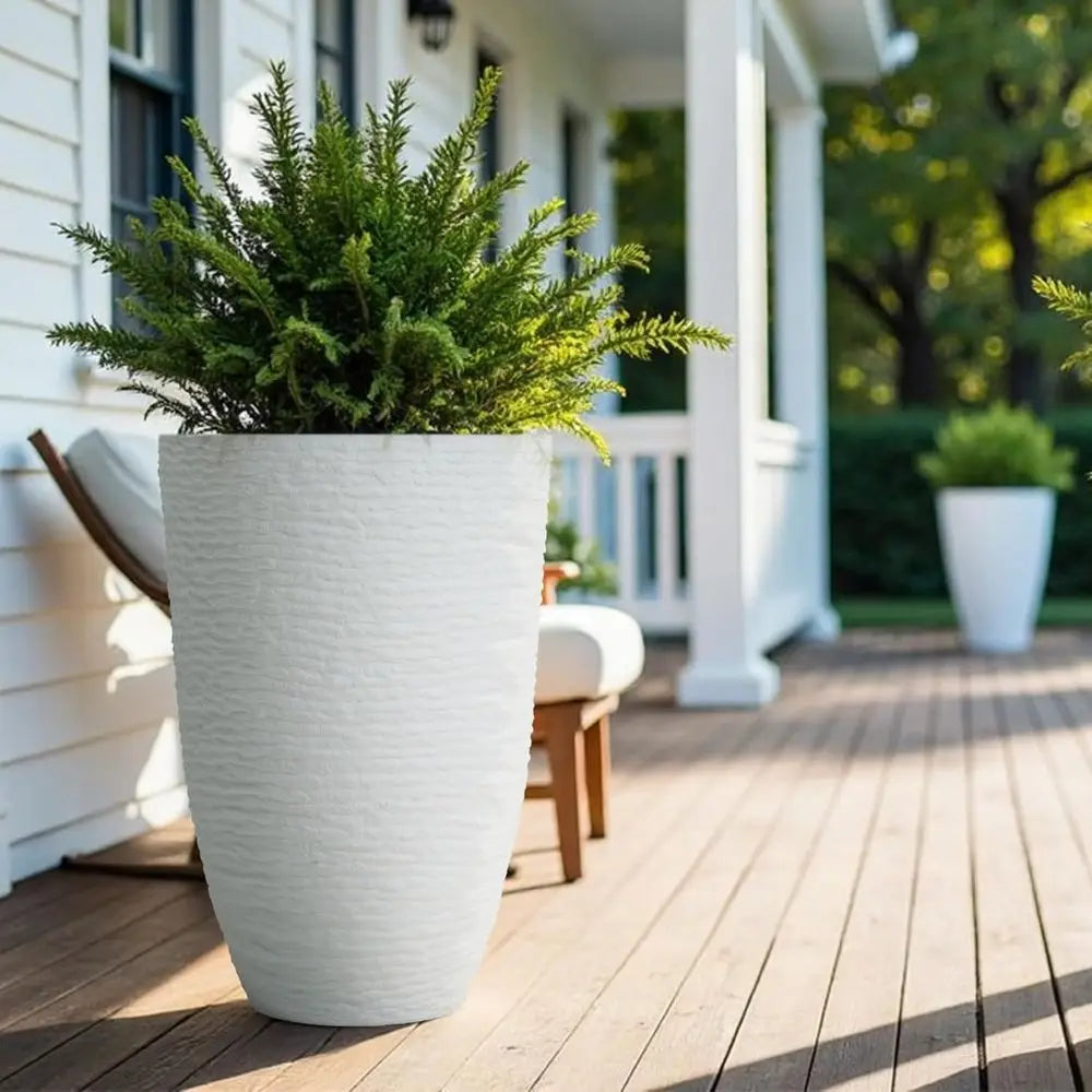 Outdoor Resin Planter Set – 21 Inch (2 Piece)