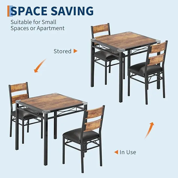 Dining Table & Upholstered Chair Set