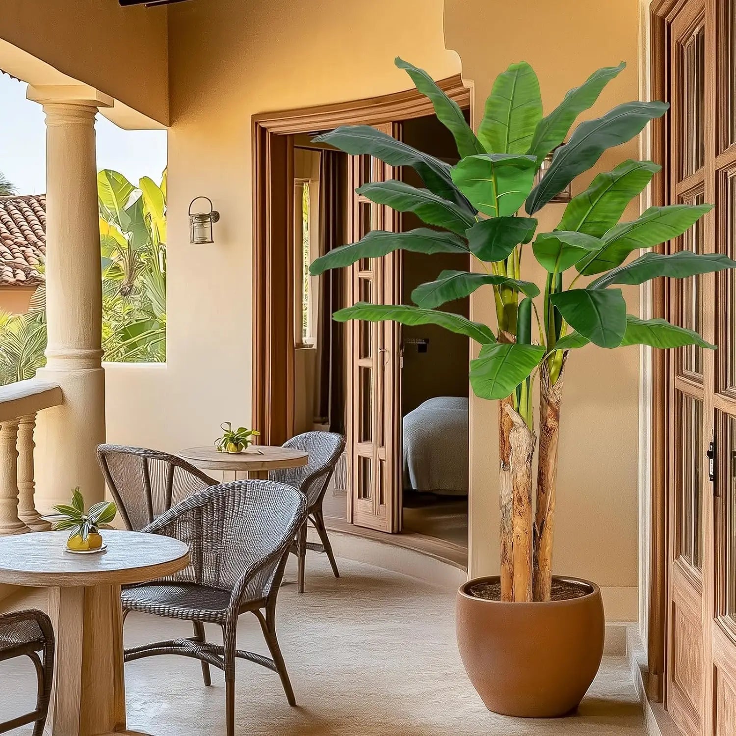 Tropical Haven Faux Banana Tree
