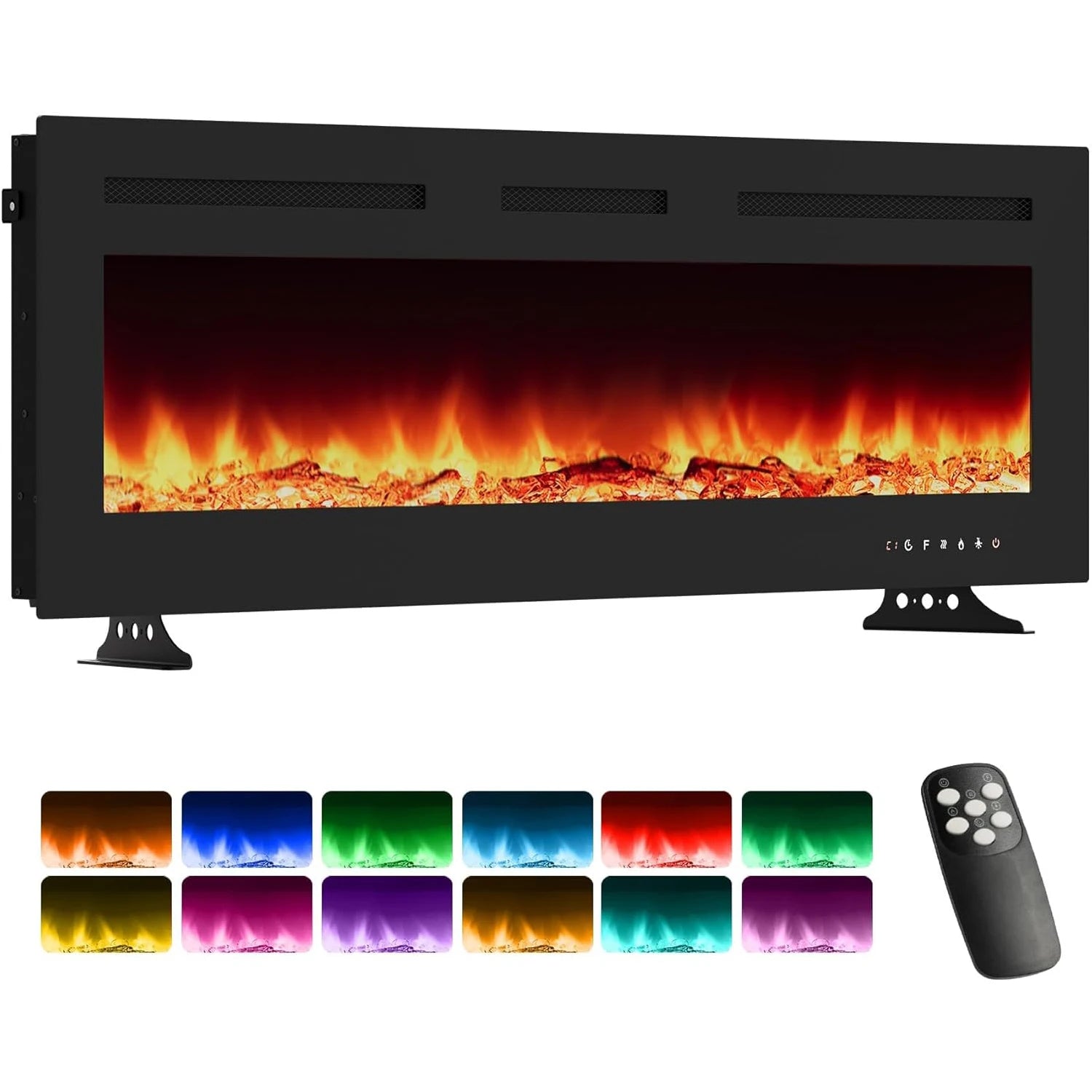 Aurora Flame 50-Inch 3D Electric Fireplace