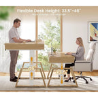 Summit Elevate 59" L-Shaped Electric Standing Desk with Drawers & Power Station