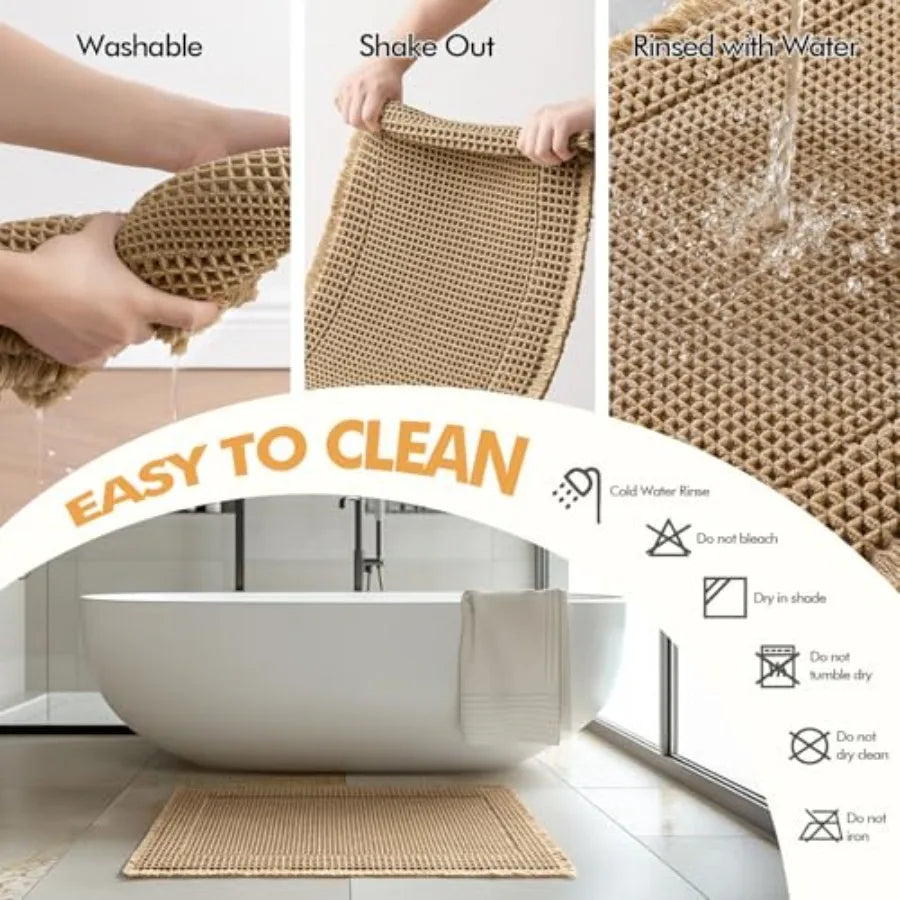 Serenity Boho Ultra-Soft Bathroom Rug Set
