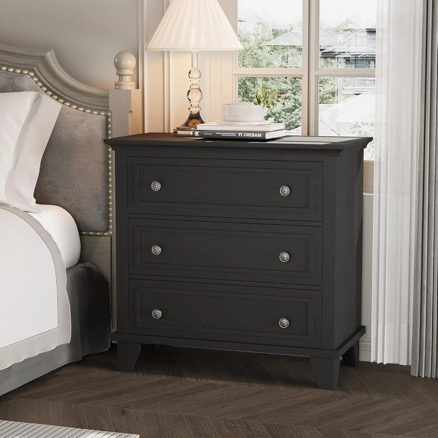 Modern 3-Drawer Wood Storage Dresser