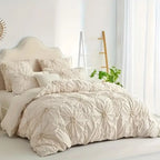 Bohemian Textured Rhomboid Duvet Cover Set